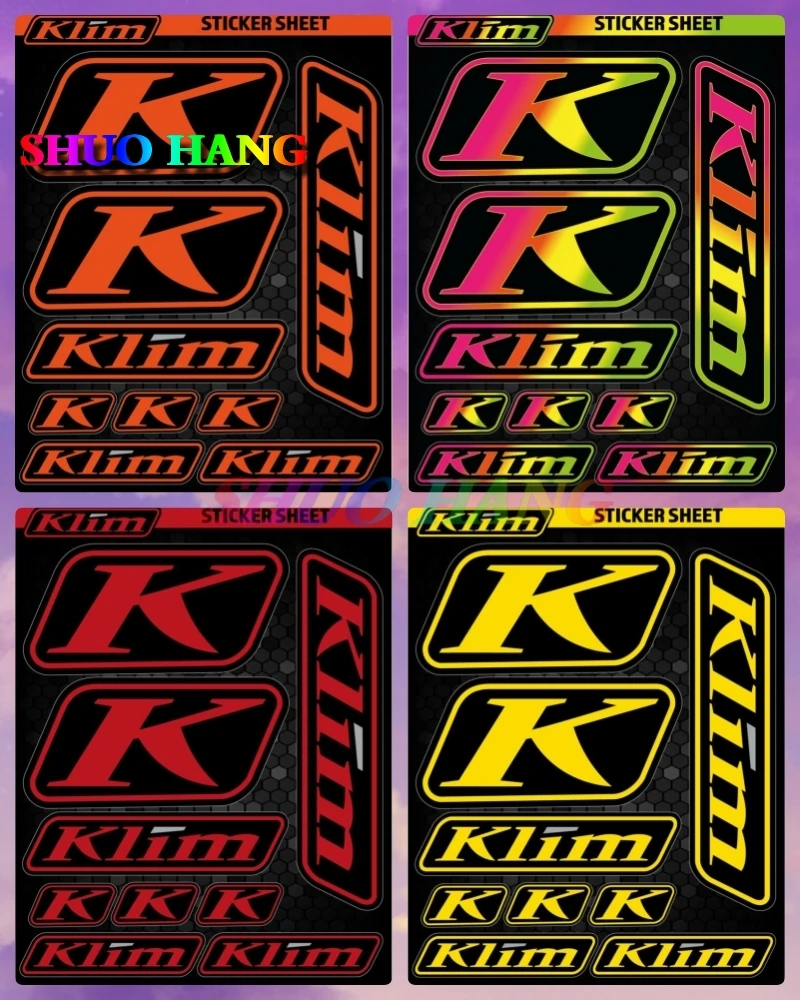 KLIM STICKER SHEET SNOWMOBILE TRUCK DECALS POLARIS SKIDOO CANAM ARTIC CAT SUIT High Quality Decal Racing Laptop Helmet Trunk