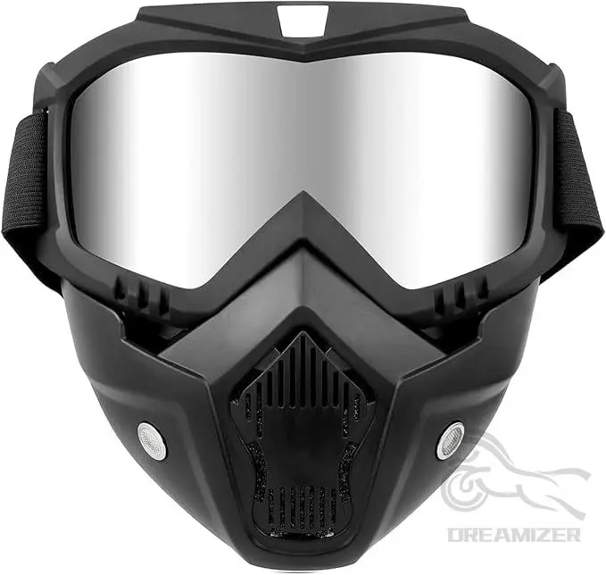 Motorcycle Goggles Removable Dust Protection Motorcycle Mask Motorcycle Protective Goggles Glasses Windproof Face Mask