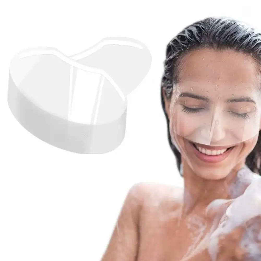 50pcs New Plastic Disposable Face Shields Transparent Makeup Tool Makeup Shower Visors Barber Masks Haircut