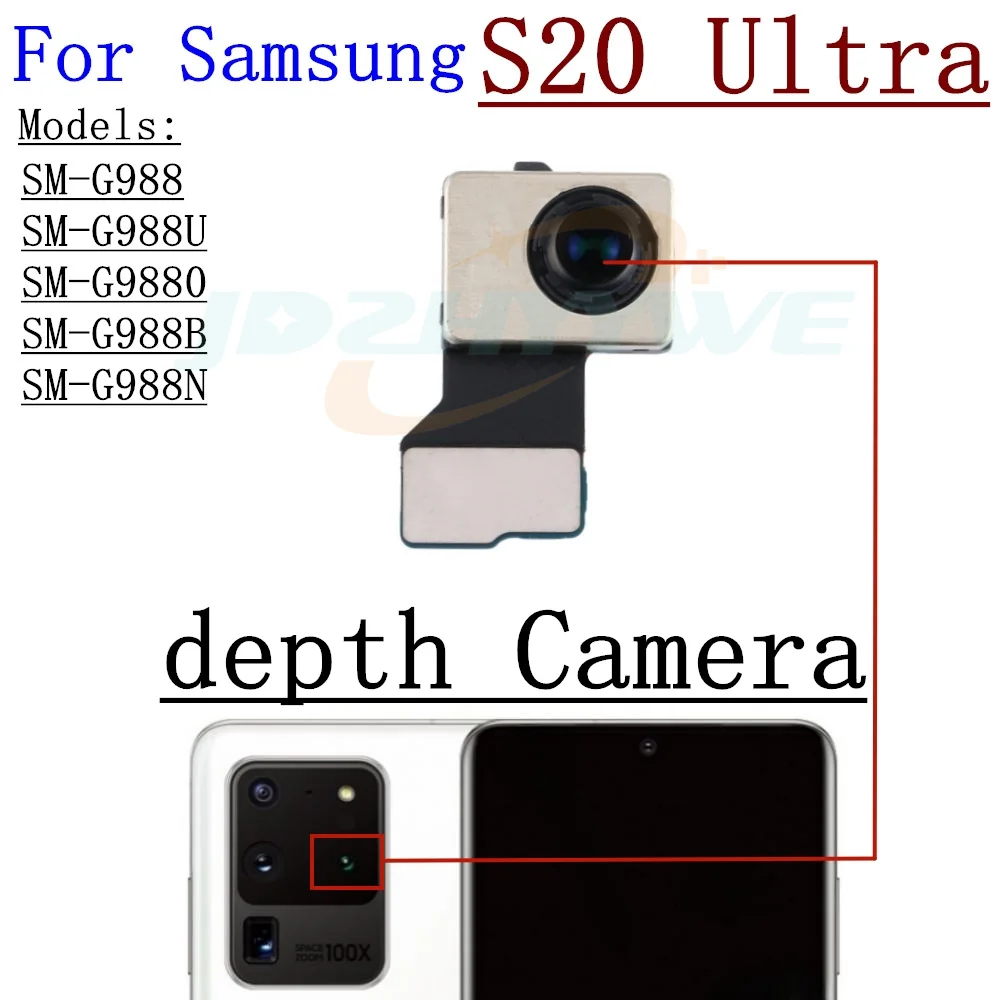 Front Back Camera For Samsung Galaxy S20 Ultra G988 Selfie Frontal Backside Main Rear Facing Camera Module Flex Parts