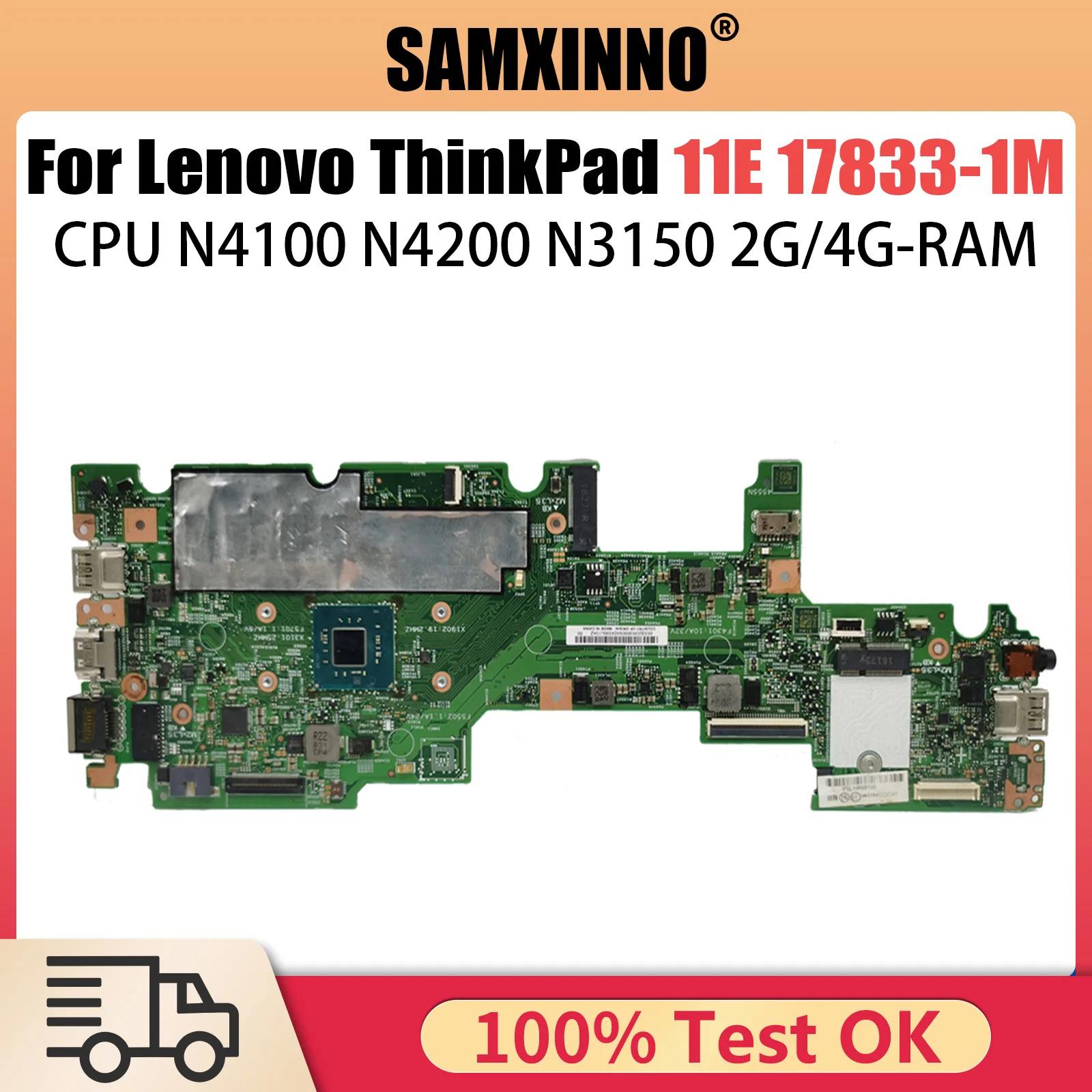 

For Lenovo ThinkPad YOGA 11E Laptop Motherboard 17833-1M N4100 N4200 N3150 RAM 4G 8G Notebook Mainboard Full Test