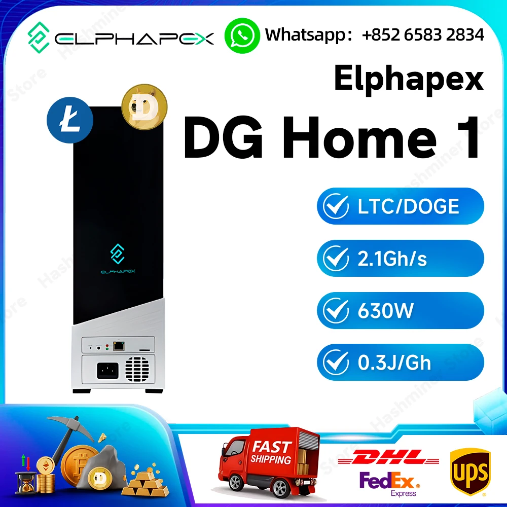 ElphaPex DG Home1 Doge Miner 2.1Gh/s 620W Dogecoin Miner Litecoin Crypto Asic Mining Machines