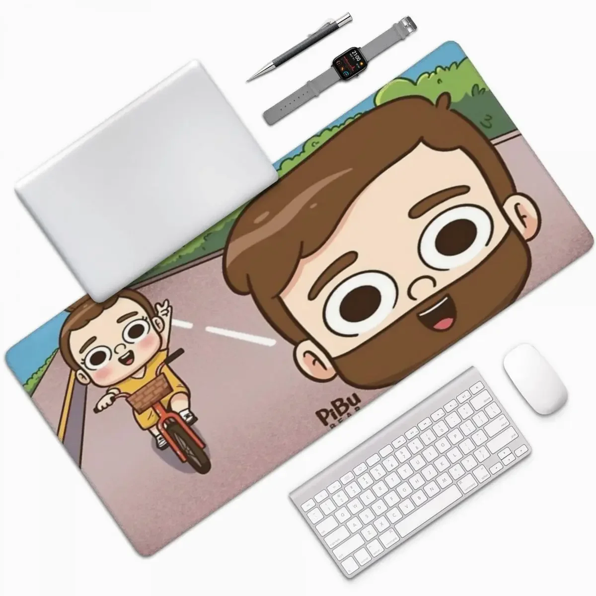 

Pibubear Large Mouse Pad Computer Keyboard Mouse Mat Gamer PC Laptop Desk Mat Office Accessories Table Mats