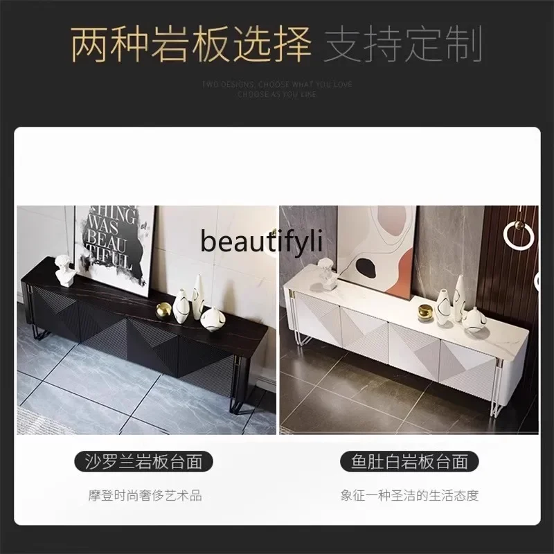 PPライト高級無垢材テレビキャビネットコーヒーテーブル組み合わせモダンシンプルリビングルーム大型アパートテレビキャビネット