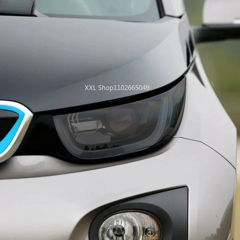 2pcs For BMW i3 2013-2021 Car Headlight Protective Film Headlamp Taillight Transparent Black TPU Sticker Precut Accessories
