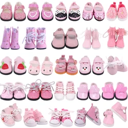 24 Pink 5cm Doll Shoes For Paola Reina & 14.5 Inch Wellie Wishers Doll Clothes Accessories 1/6 BJD,Toy For Girls,Christmas Gift