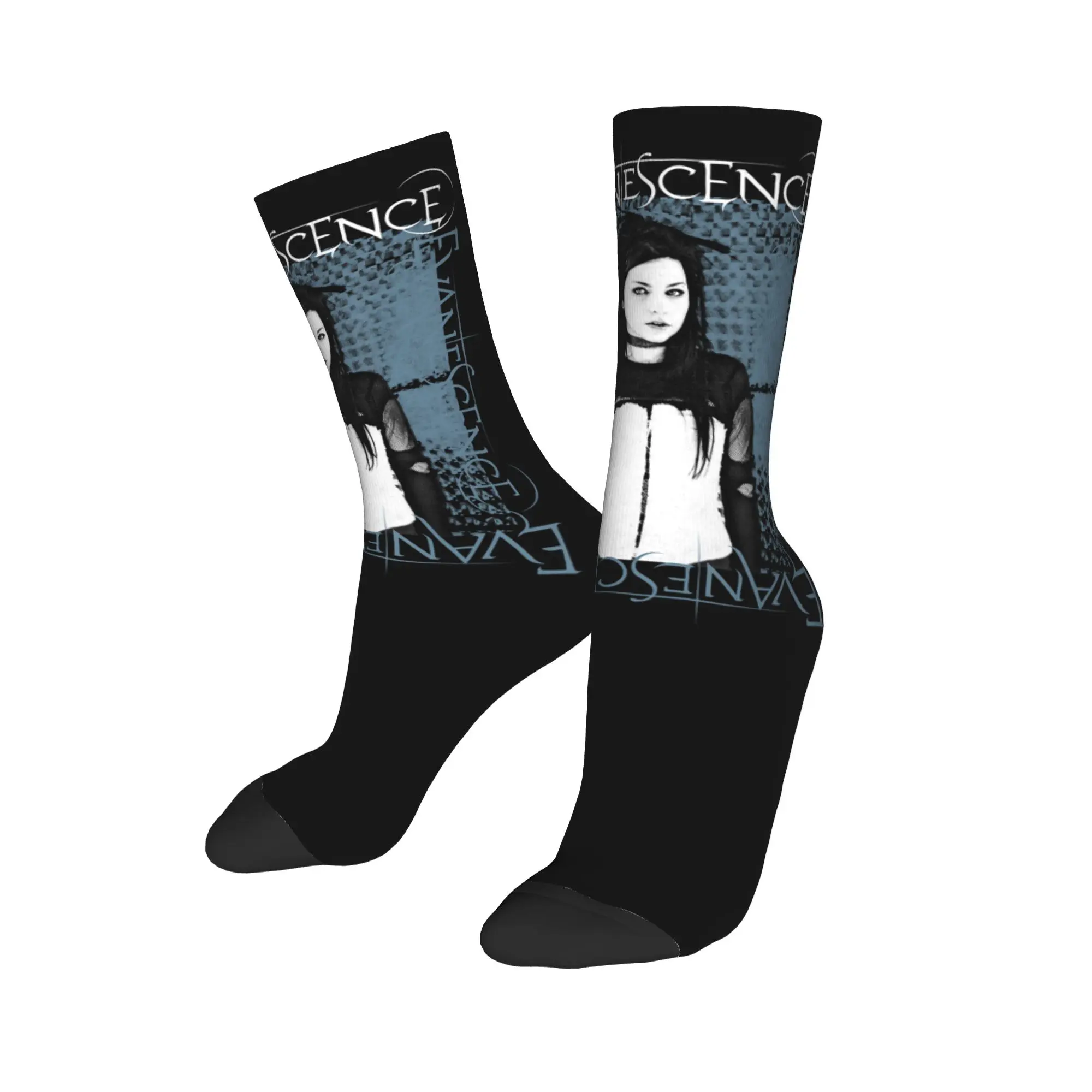 Evanescence Logo Box Socks Men Women Polyester Funny Happy  Socks High Quality Spring Summer Autumn Winter Middle Tube Socks