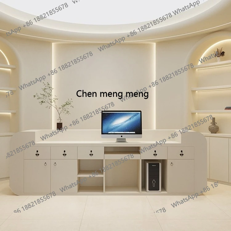 ร้านเสริมสวย X บาร์เรียบง่ายทันสมัย หน้าจอชำระเงิน ศูนย์สุขภาพ โต๊ะประชาสัมพันธ์