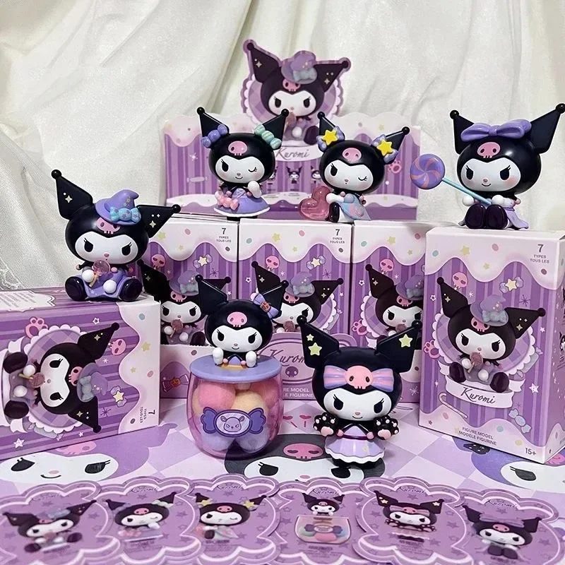 Sanrio Kuromi Trick Or Treat Without Sugar Series blind box Figure Kawaii Anime Pvc Model Action Figurines Children Toy Gifts