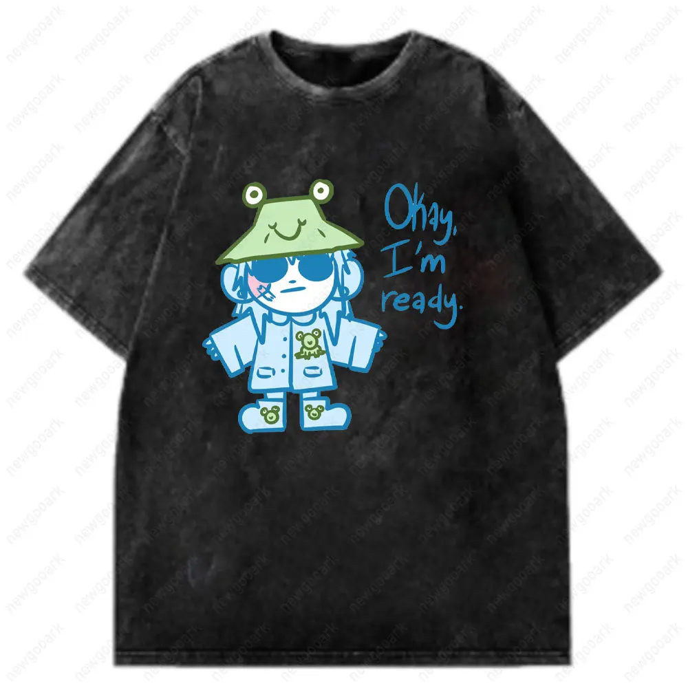 Sally Face Massacre At Addison Apartments Washed Cotton Graphic T Shirts Limited Edition Kickstarter Men Clothing Ropa Hombre