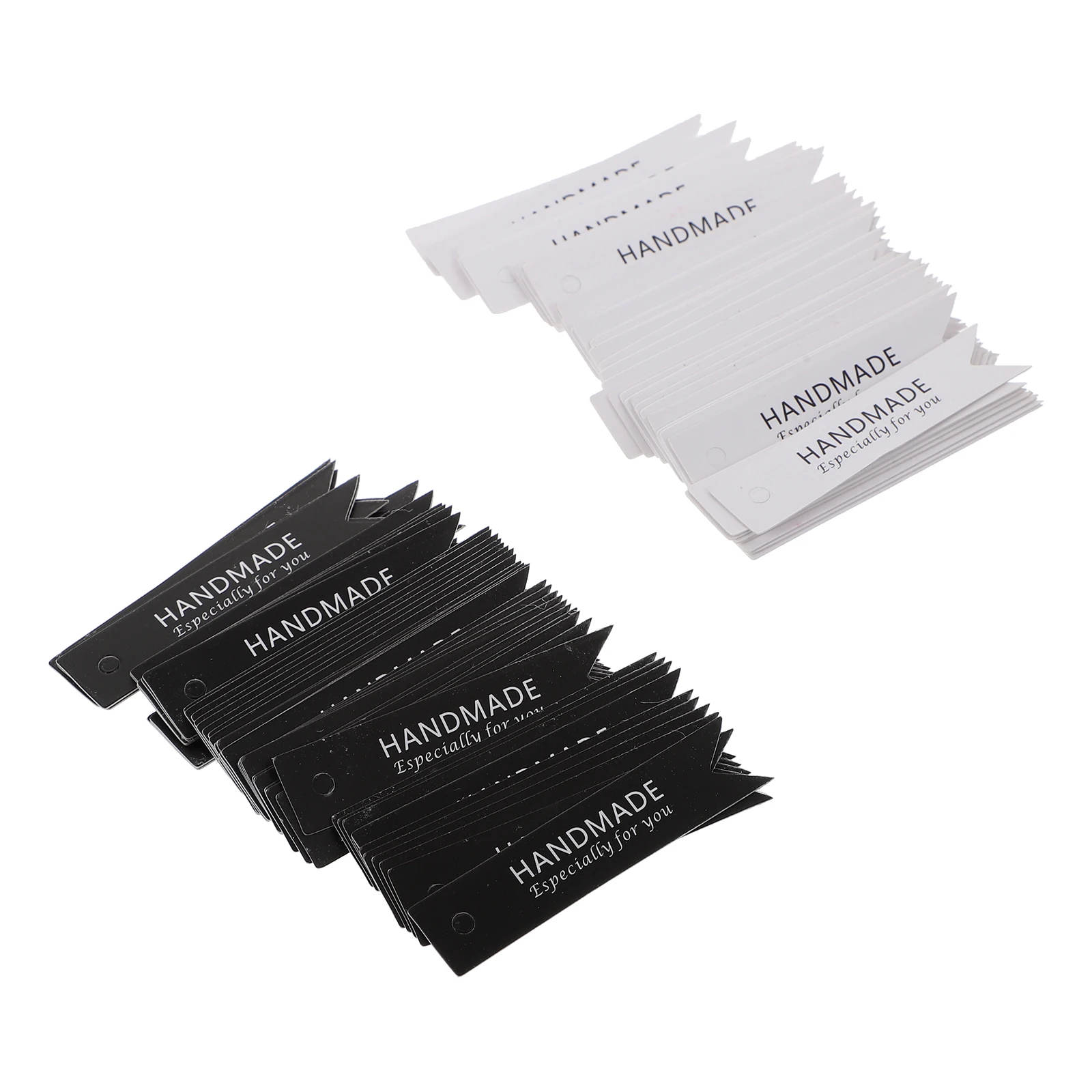 

100pcs 100 Pieces Black White Paper Tags for Handmade Candles Aromatherapy Hanging Decorative DIY Craft Gift Labels Card Stock