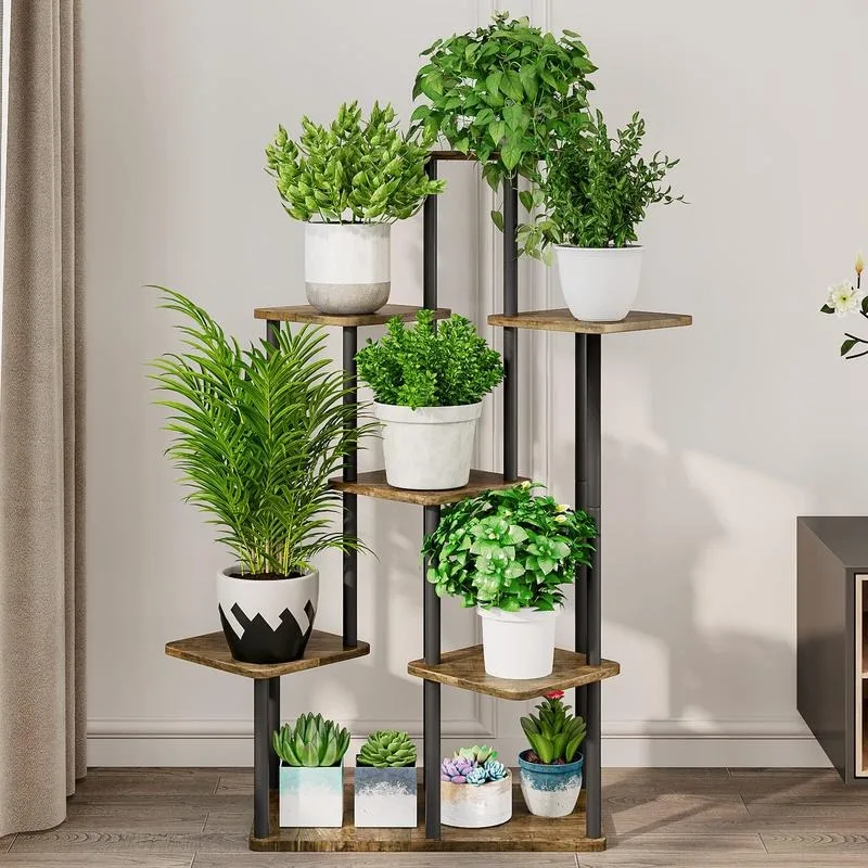 

7 Tier Plant Stand Indoor Metal Flower Shelf for Multiple Plants Corner Tall Flower Holders for Patio Garden Living Room Balcony