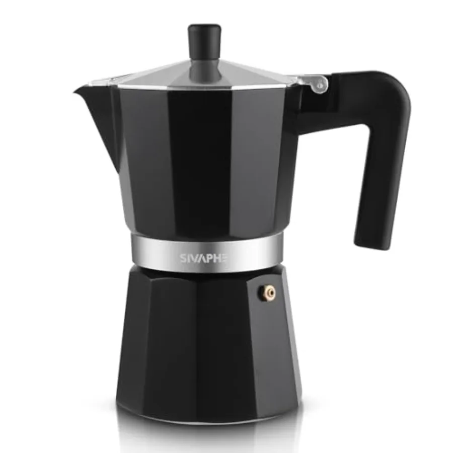 

Aluminum Moka Pot 12 Espresso Cups Percolator Espresso and Coffee Maker Portable Stovetop Italian and Cuban Café Brewer for Hom