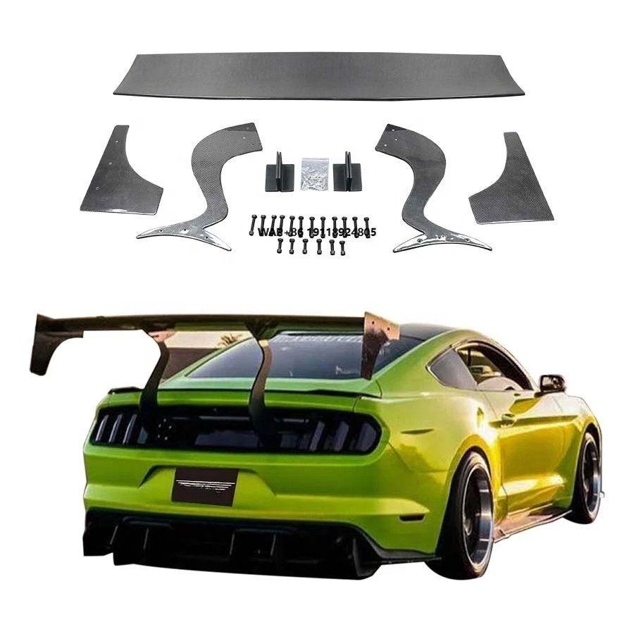 

Регулируемый задний спойлер из карбона в стиле «Робот» с высоким креплением для Mustang 2015-2023