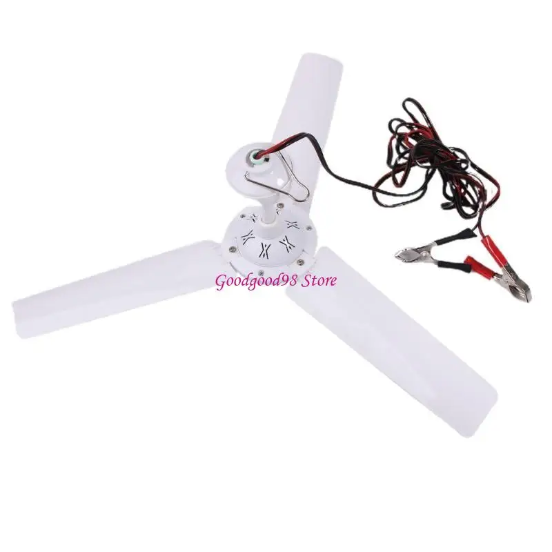 Multi-purpose DC12V 18W/20WCar Silent Ceiling Fan Portable Vehicle Fan Home Fan W8EC