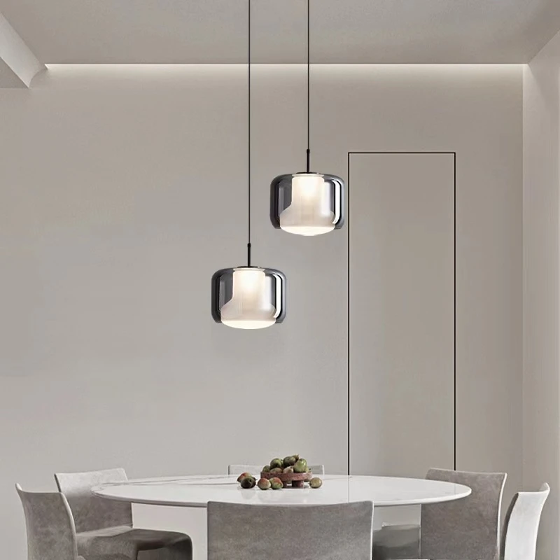 

Postmodern Creative Restaurant Hanging Lights Bedroom Bar Counter Staircase Lighting Designer Personalized Glass Pendant Lamp