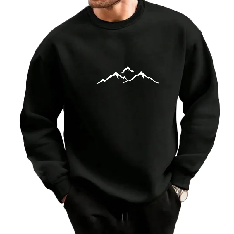 Men autumn and winter fashion outdoor fitness and casual tops Spring autumn New sets of round-neck sweatshirts and jogging pants