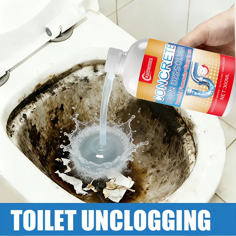 Advanced Pipe Unclogging Kit - Quick-acting Drainage Liquid, Specially Formulated to Prevent Blockages, Capable of Dissolving Ha