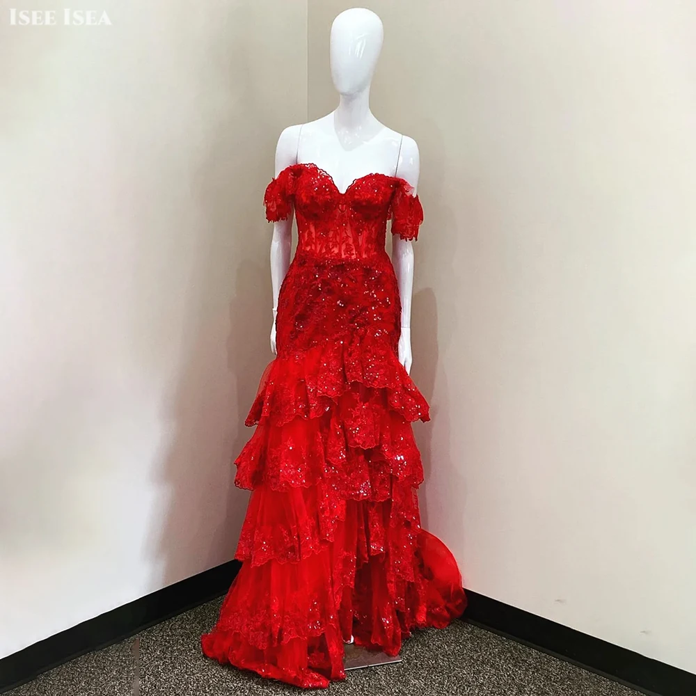 Vestidos de Noche rojos para mujer, elegantes, brillantes, sin mangas, brillantes, formales, sirena, vestidos de fiesta elegantes, vestido de graduación personalizado