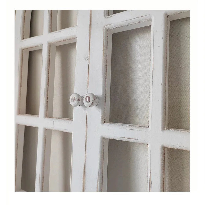 Decorative Arched Window Frame, 31.5 x 19.7 inches, Double Door Design, Farmhouse Wall Decor