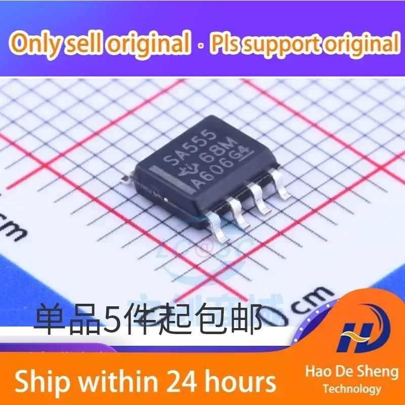 10PCS/LOT SA555 SA555D SA555DR  Timer IC SOP-8 New Original In Stock