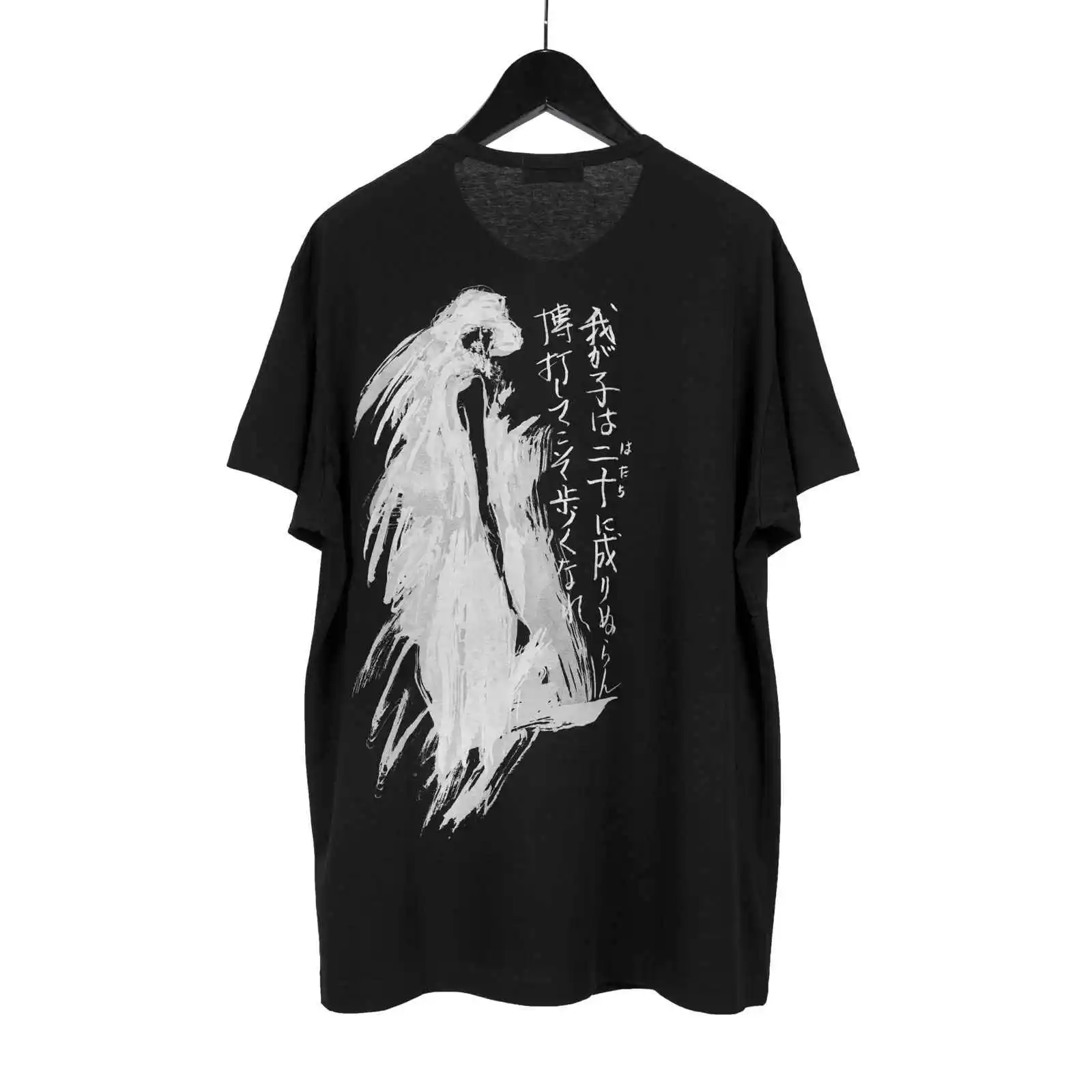 

TOP-YAMOTO японский оригинальный дизайн, темная стильная ниша с принтом на спине, свободная футболка из чистого хлопка с короткими рукавами