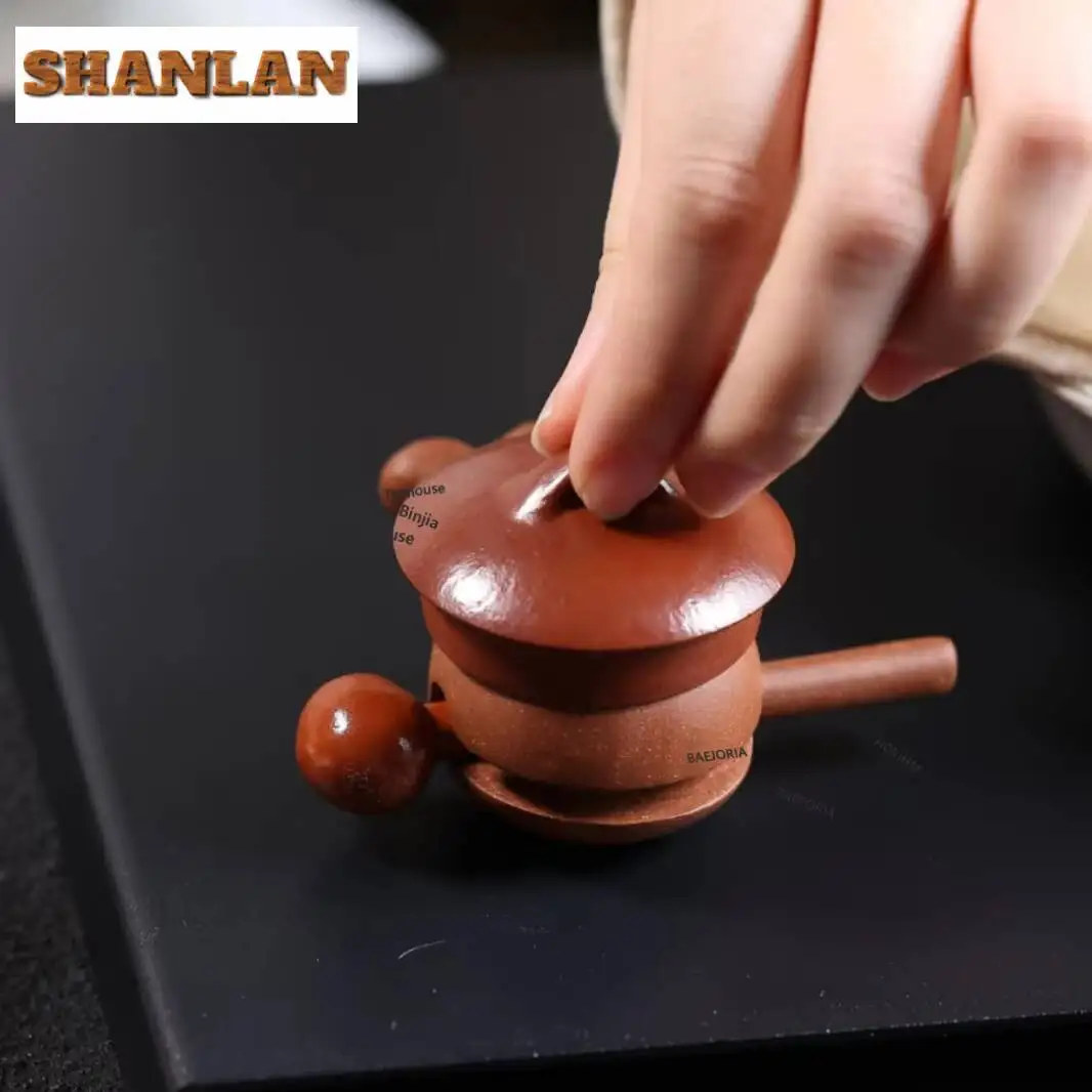 Purple Clay Wooden Fish Tea Pet Zen Flowerpot Landscaping Tea Figurine Play Toys Tea Statue Ornaments Can Be Raised Supplies