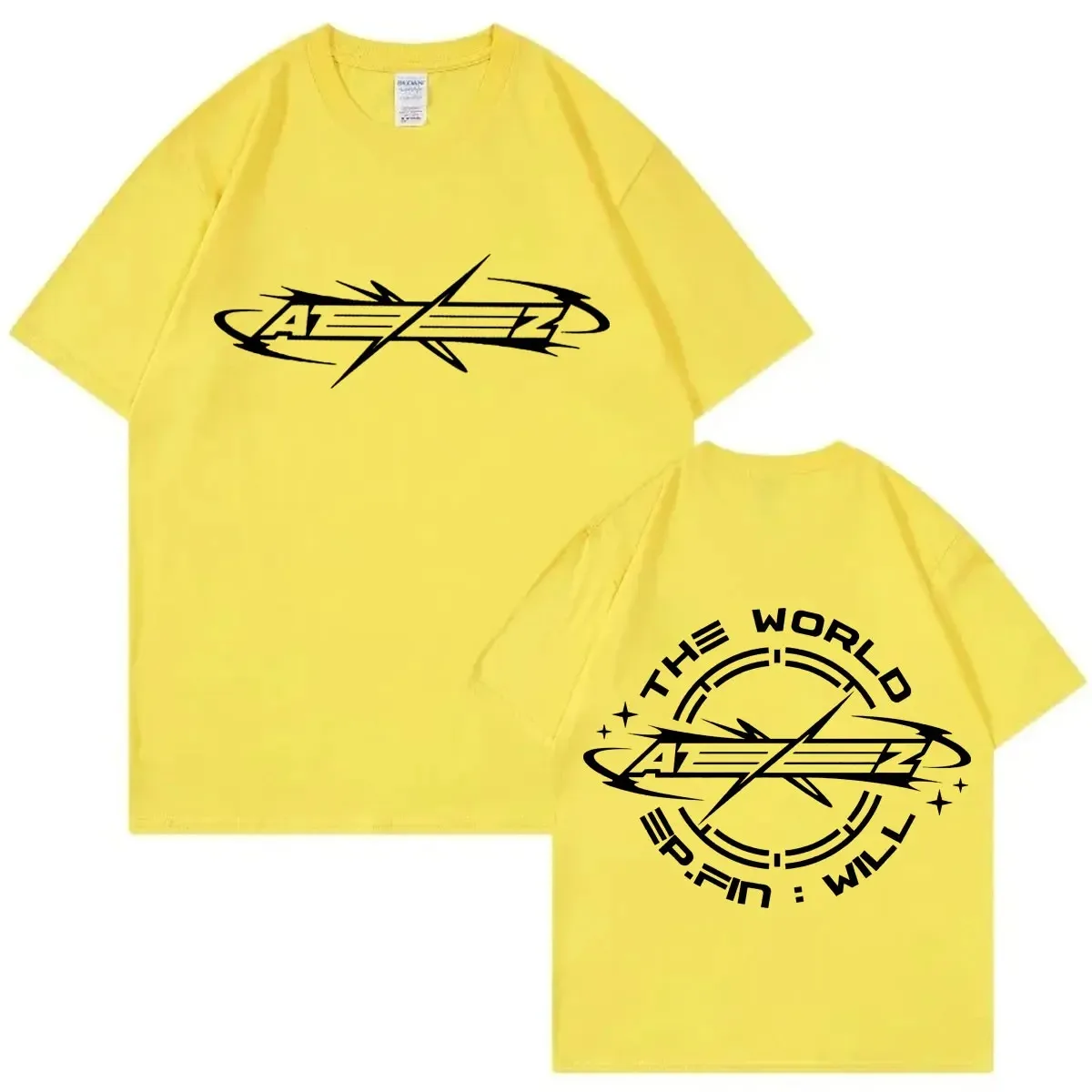 Ateez New Album The World Ep Fin Will Graphic T Shirts Men Women Kpop Hip Hop Oversized T-shirts Fashion Casual Cotton T-shirt