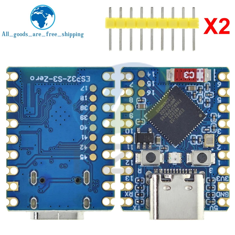 Imagem -05 - Mini Placa de Desenvolvimento Wi-fi Bluetooth Tamanho Ultra-pequeno Esp32 c3 s3 Esp 32 Tzt-esp32-s3-zero