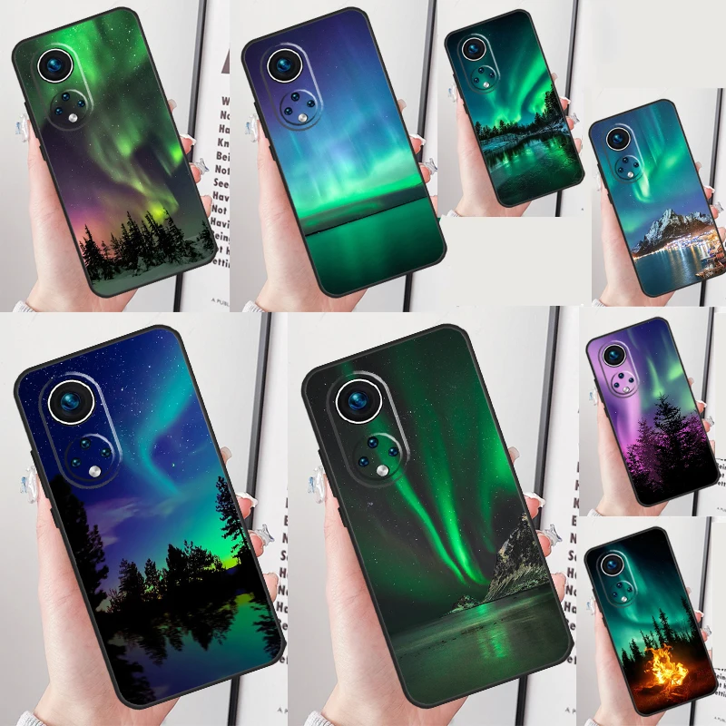 Northern Lights Phone Case For Honor 90 Magic 5 Lite 70 50 Honor X8 X6 X7 X9 a 9X 8X Magic 5 Pro Back Cover