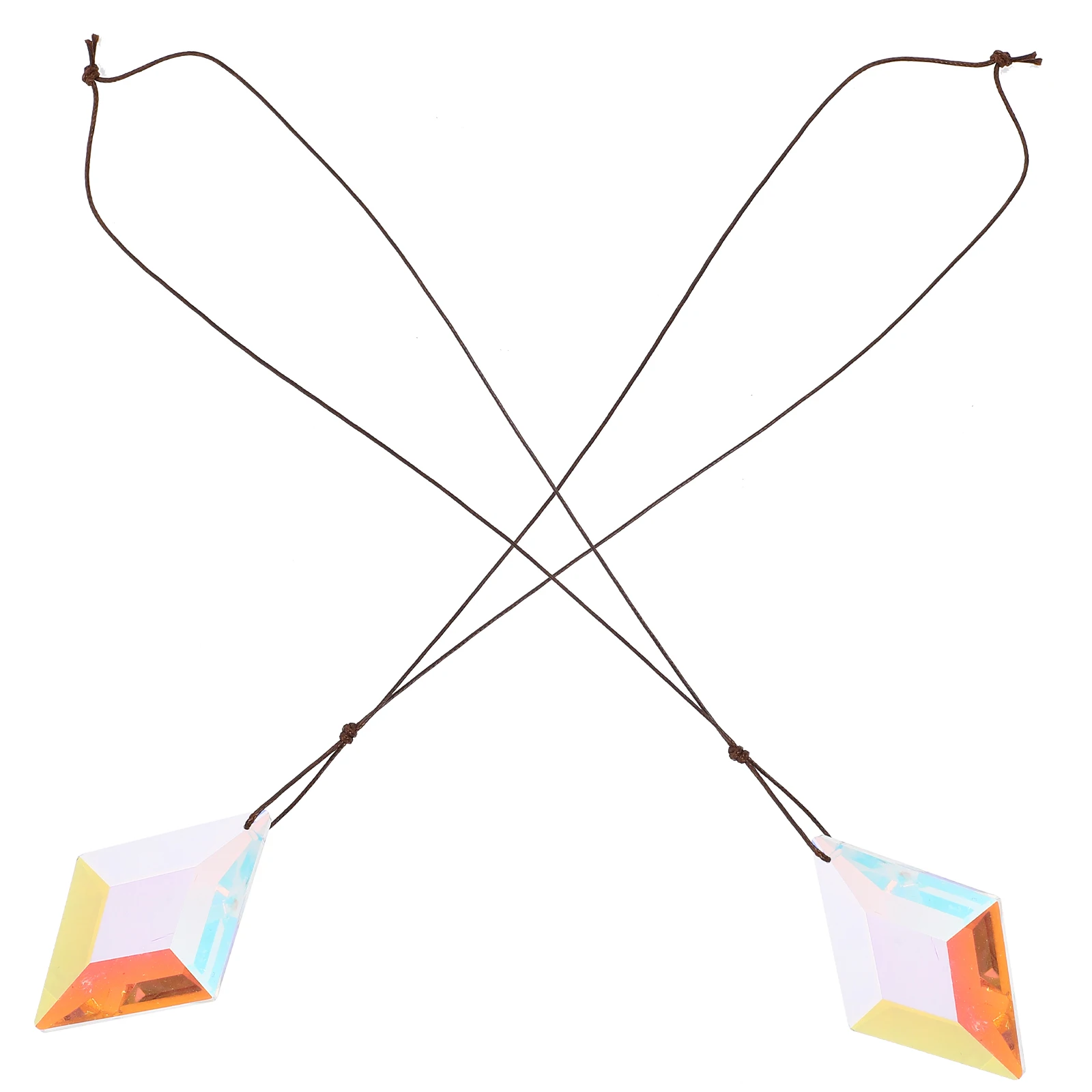 

2Pcs Crystal Hanging Decoration Delicate Window Sun Catcher Prism Ornament for Home Garden Hanging Crystals Crystal Gifts