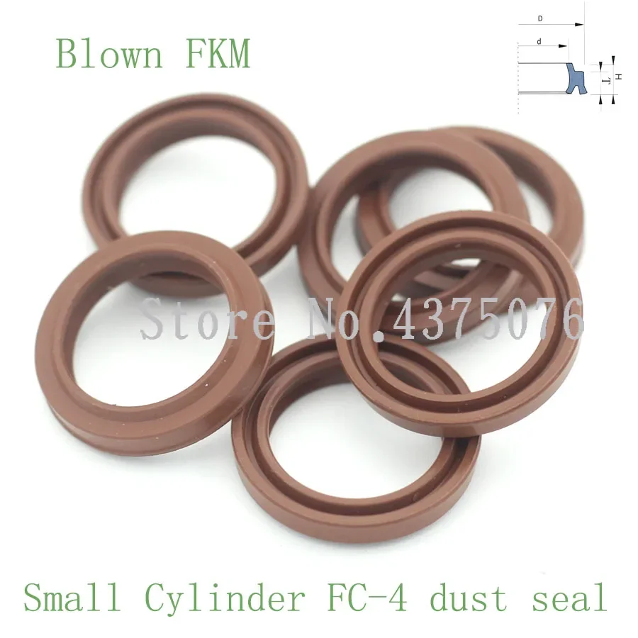 FKM 6*9/8*11.5/10*14/12*18.5/16*22.5*3.2/4/20*26.8*3.6/4.5/25*30/32*37.5 FC-4 Rubber gaskets Fit SDA Cylinder Dust seal ring