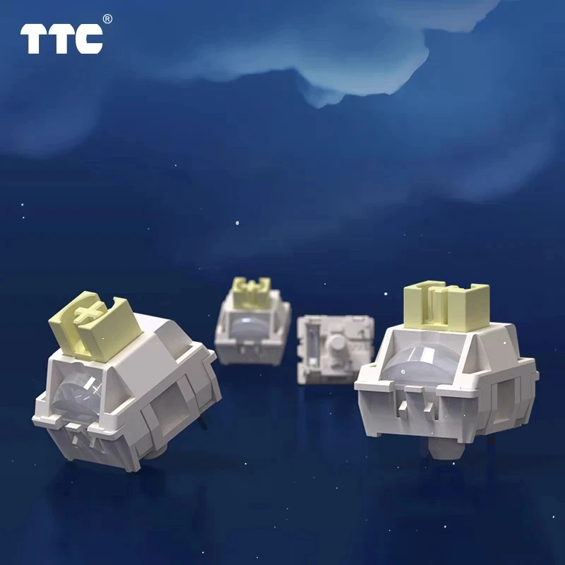 TTC جديد القمر التبديل 42 جرام الخطي التبديل 3Pin بوم لوحة المفاتيح الميكانيكية مفاتيح مخصصة RGB Prelubrication لوحة مفاتيح الألعاب التبديل