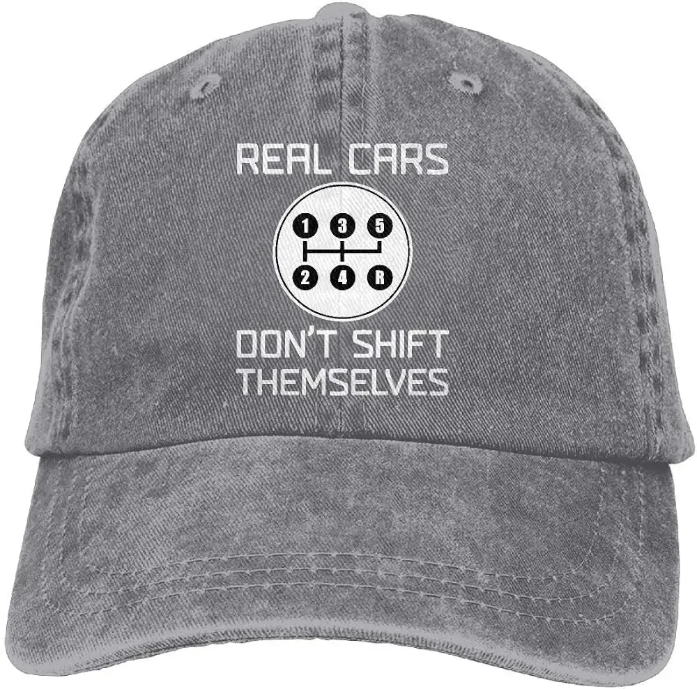 Real Cars Don't Shift Themselves Baseball Cap Dad Hat Adjustable Hat Low Profile Plain Hat