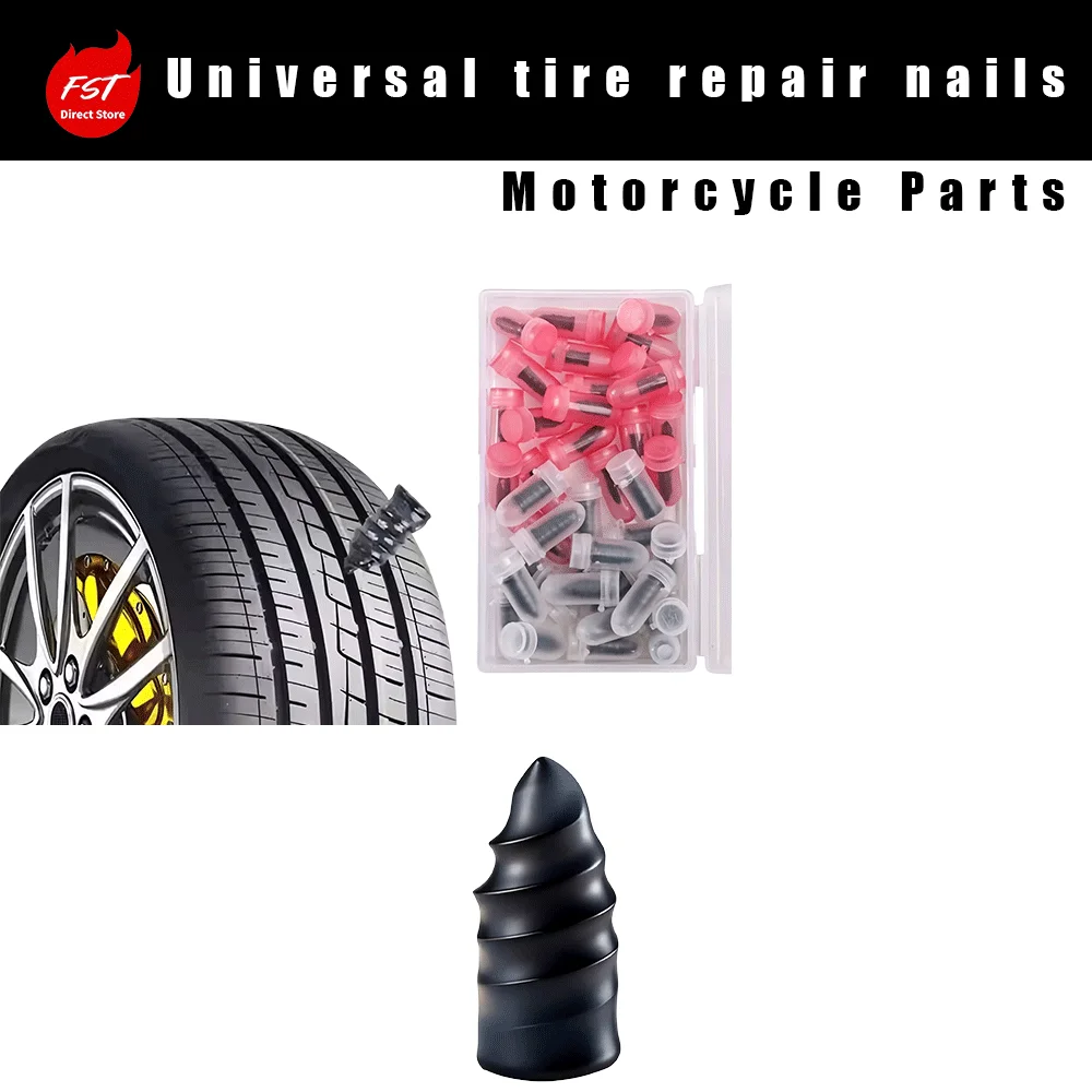 Quick Tubeless Tire Repair Tool with Glue Nails, Universal for Electric Vehicles and Motorcycles