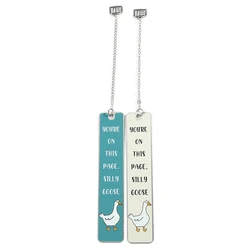 1PC stainless steel metal goose text bookmark, reading time is warmer, give it to your loved one quickly.