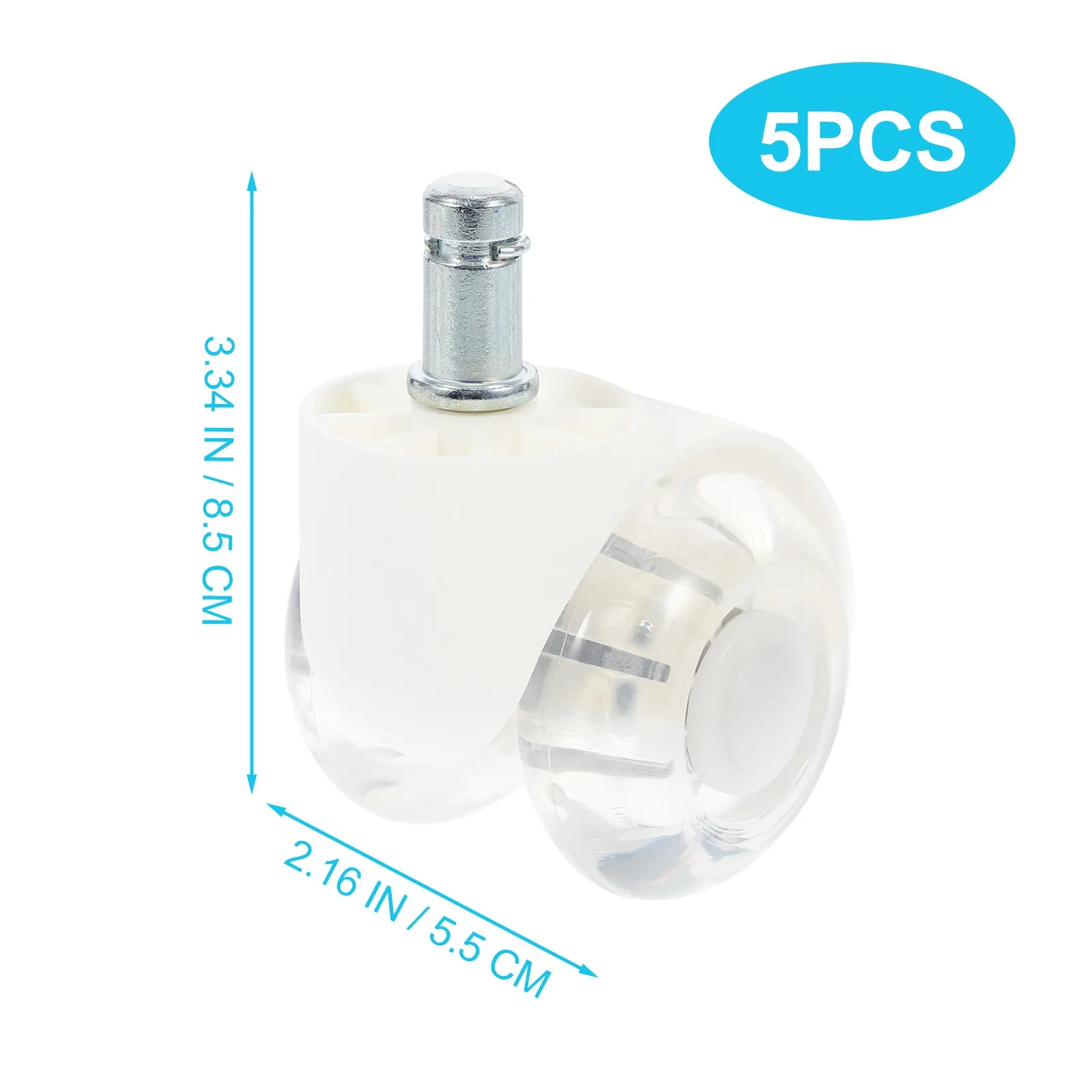 5Pcs Chair Universal Wheel High Grade PU Material 360 Degree Swivel Office Furniture Caster Wheel Smooth Silent Rolling