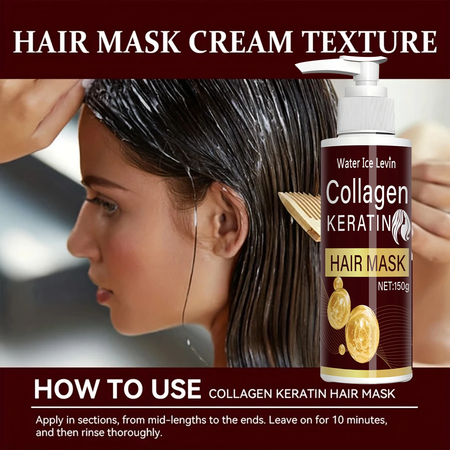 قناع الكولاجين للشعر، مناسب للشعر التالف، يحتوي على مستخلص جذور الكينوا وزيت جوز الهند، قناع شعر الكولاجين، مناسب لجميع أنواع الشعر #4