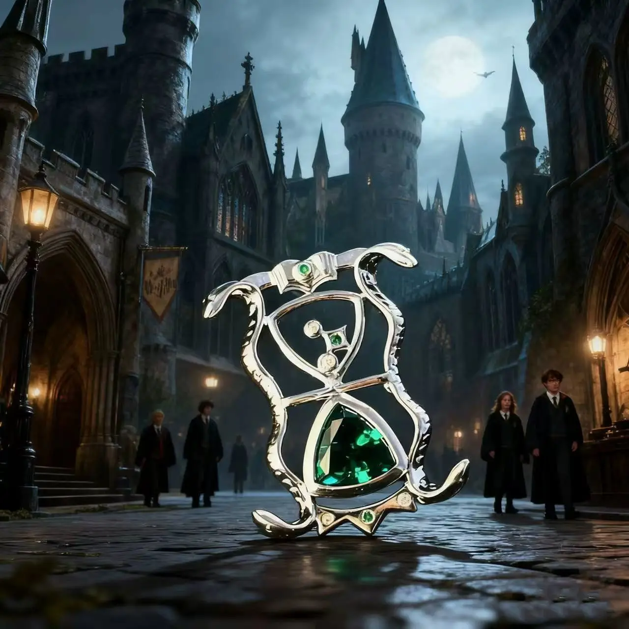 Broche de Reloj de Arena de la Casa Serpiente Slytherin de Harry Potter, Pin de Dibujos Animados Personalizado, Hebilla Exquisita