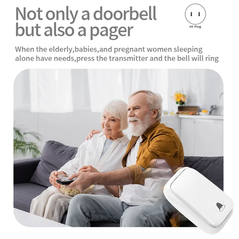 M01K Wireless Doorbell Waterproof Smart Doorbell Home Door Bell Intelligent 4-Level Volume Control 38 Songs Doorbell