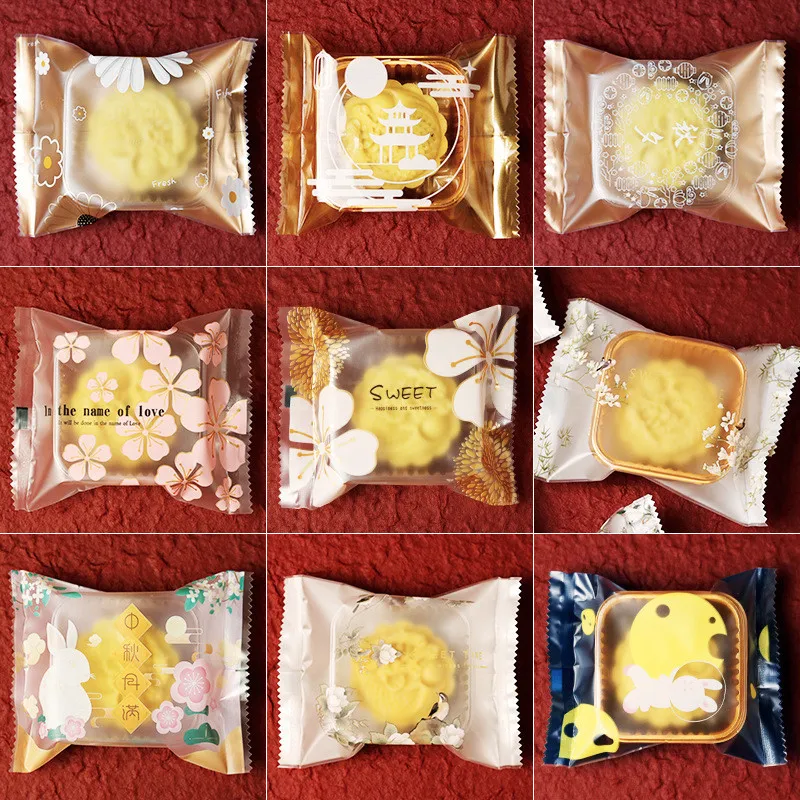 100 Stücke Einweg Mond Kuchen Verpackung Eigelb Gebäck Chinesische Mitte Herbst Festival Maschine Versiegelte Beutel – Detail 6