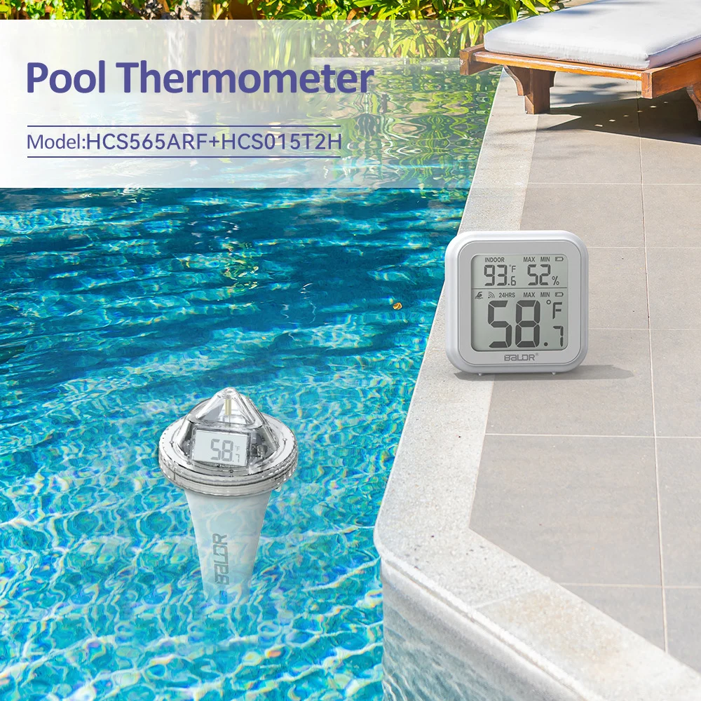 Digital Swimming Pool Thermometer Floating Outdoor Floating Thermometers Used For Swimming Pool Bathrooms Aquarium LCD Display