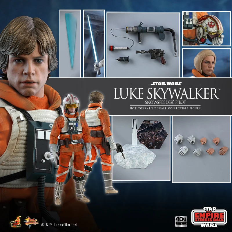 In Stock HotToys 1:6 MMS585 Star Wars Luke Skywalker SNOWSPEEDER' PILOT Collectible Figure Action Figure S.H.Figuarts Toy Gift