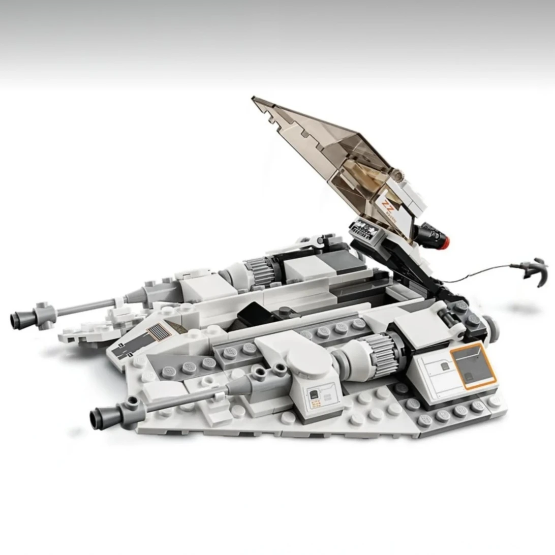 309pcs Star Interstellar Conflict Snowspeeder Aircraft Ship Snow fighter jet 75259 Building Block Puzzle Model Toy Ornament Gift view 2