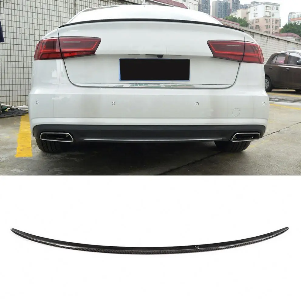 A6 C7 Carbon Fiber Rear Trunk Spoiler Tail Lip Boot Wing For Audi Sedan 2013
