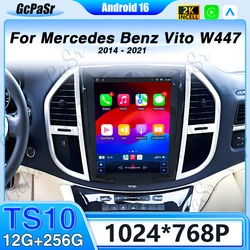 Android 16 For Mercedes Benz Vito W447 2014-2021 9.7inch Style Navigation Car GPS Auto Radio Stereo Car  Multimedia Player No 5G