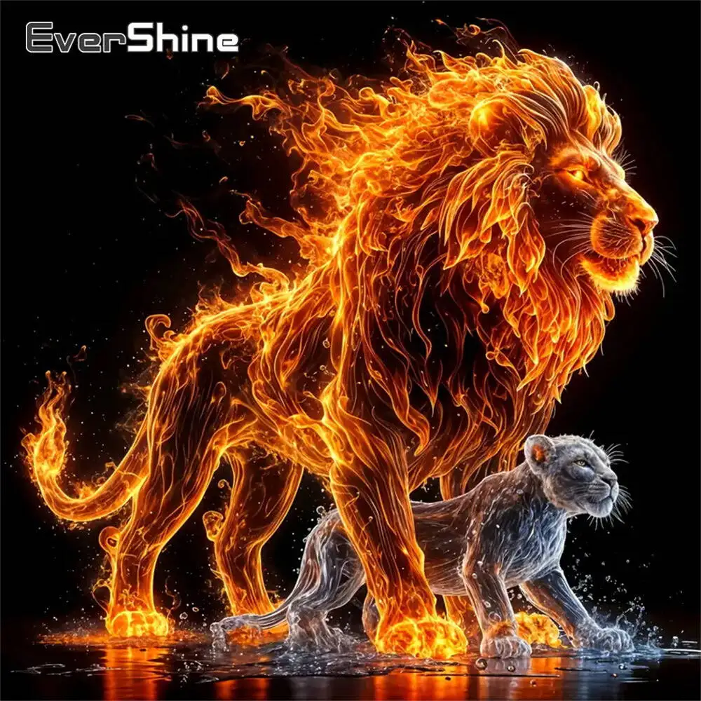 Evershine Diamant-Gemälde, Hund, Tier, Cartoon, komplett, quadratisch, rund, Diamant-Mosaik, Badezimmer, DIY-Bastelset, Heimdekoration