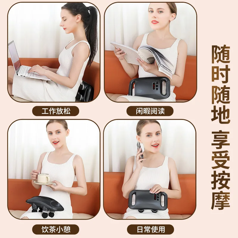 Fascia gun four heads automatic deep muscle relaxation massage beating home