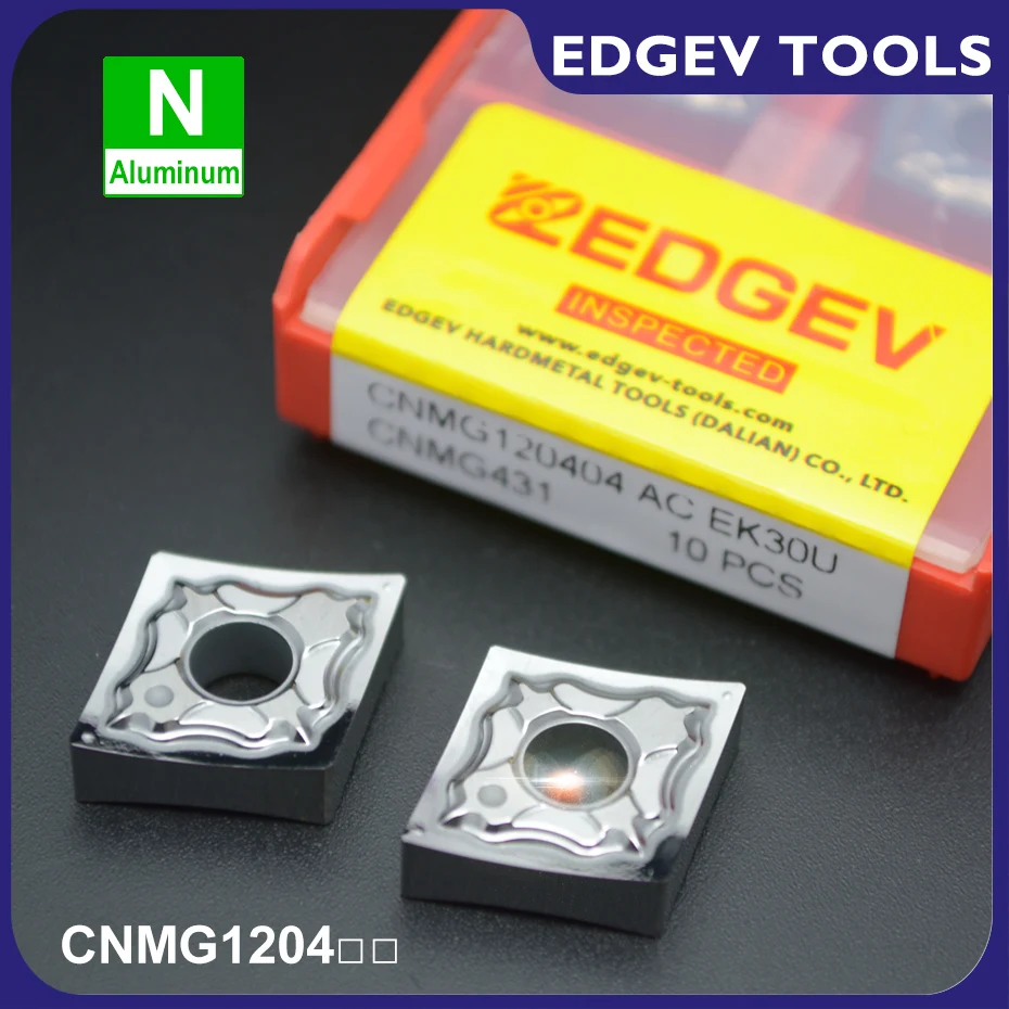 Carbide Inserts CNMG120404 CNMG120408 AC Lathe Tungsten Cutter Turning Tool Machining Aluminum Copper