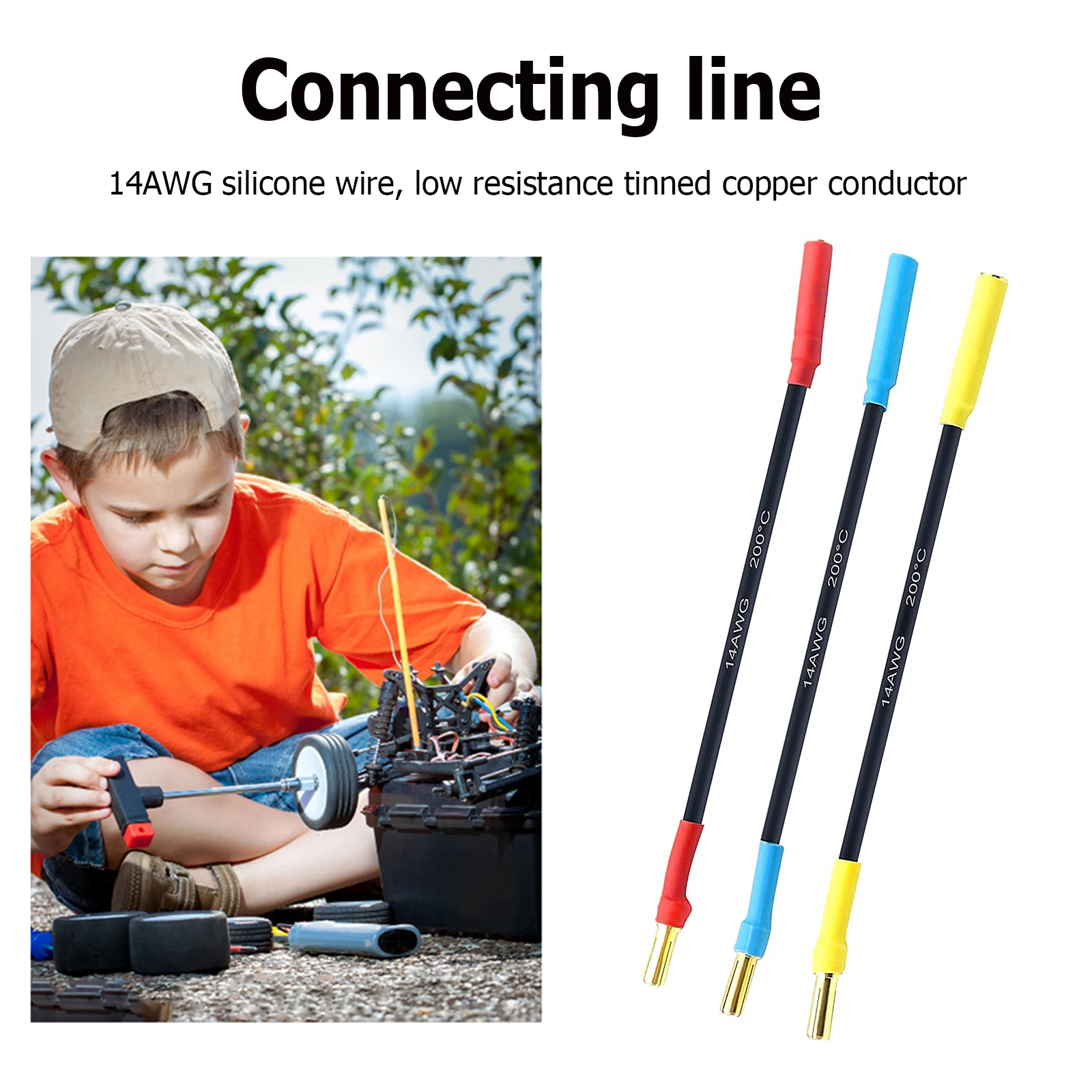 Adaptateur de prise de limace mâle à 3.5mm femelle, connecteur RC, pièces de bateau de voiture, câble d'extension pour moteur sans balais RC ESC, 4mm mâle à 3.5mm